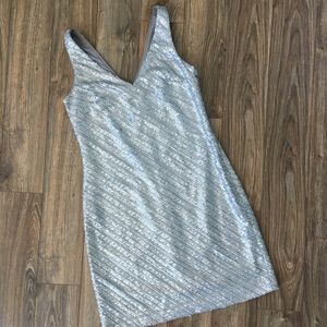 Banana Republic Silver Sequin Dress Size 4 NWT